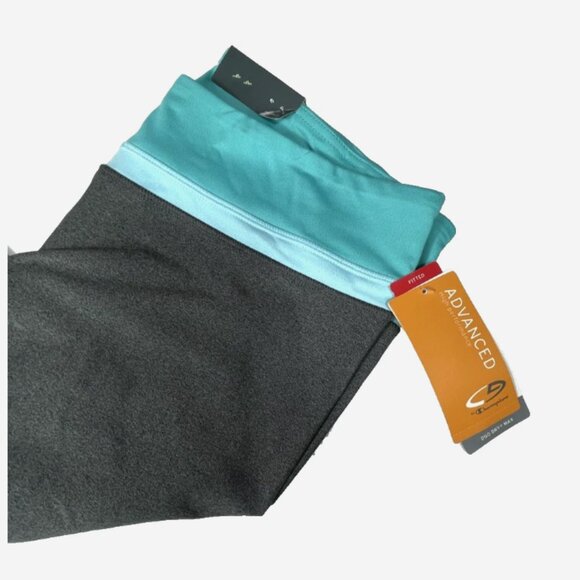 Champion High Performance Capri Leggings Gray Blue XXL NWT Fitted Activewear - Picture 3 of 11